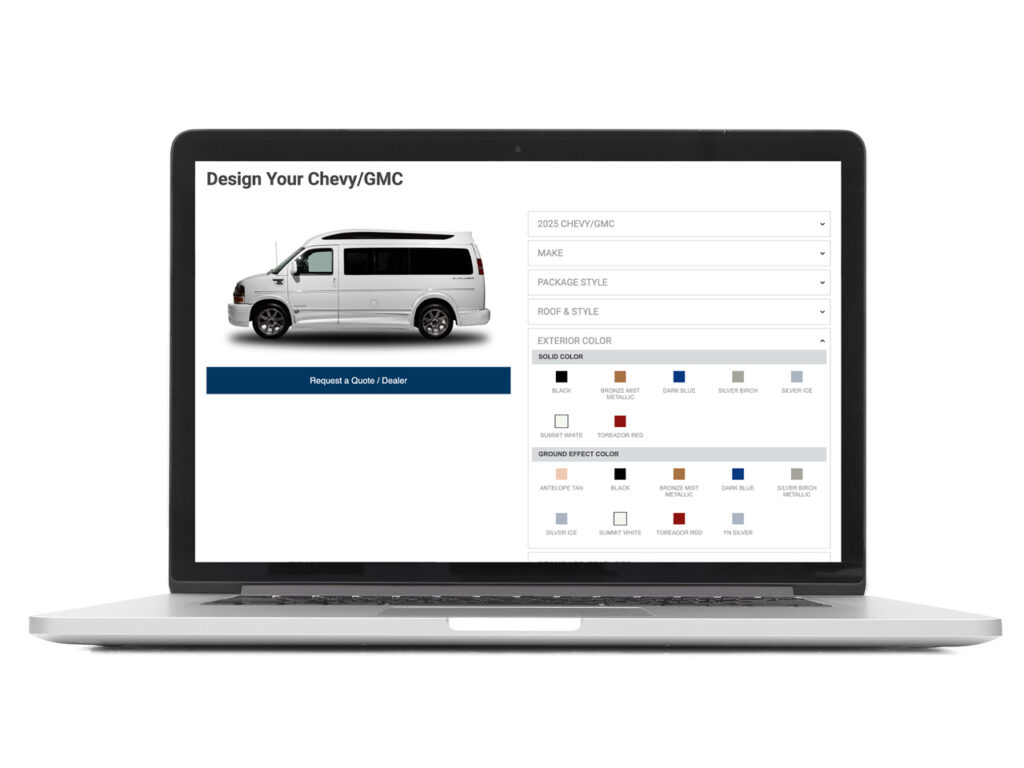 Golf Cruiser customization interface