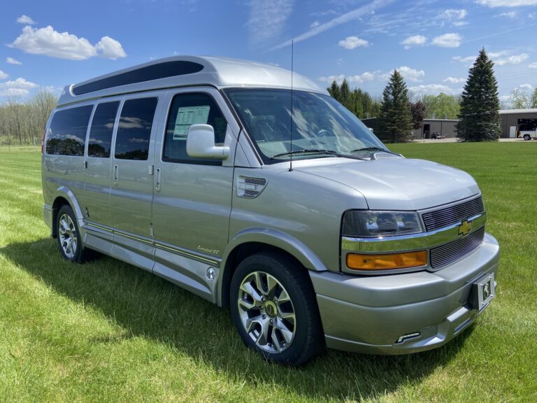 Chevy Express with raised roof cap