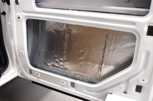 Dynamat Sound Deadening in Door/Floor